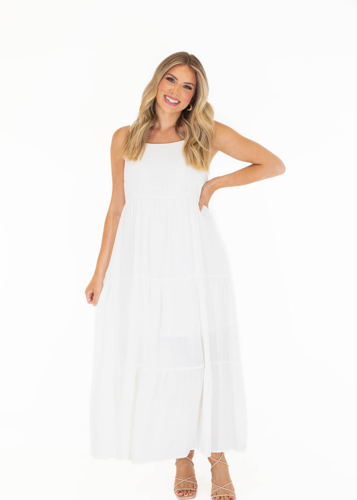 maxi dress in white