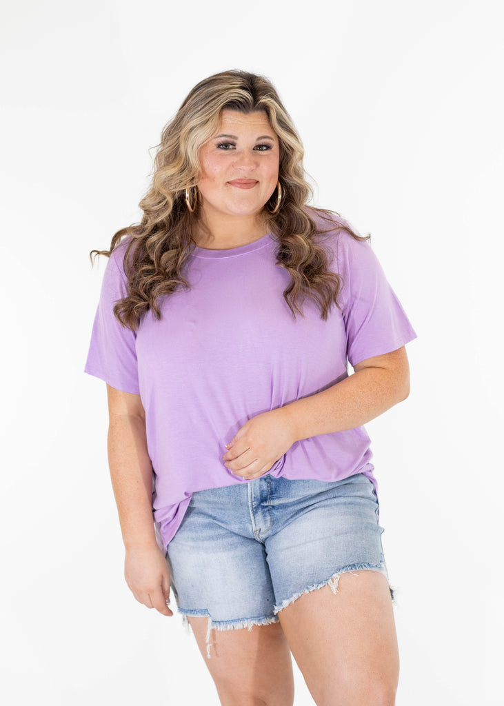 purple relaxed tee