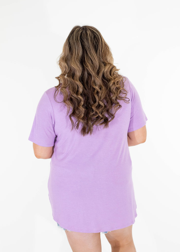 purple relaxed tee